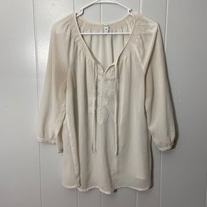 Old Navy Semi-Sheer Peasant Blouse